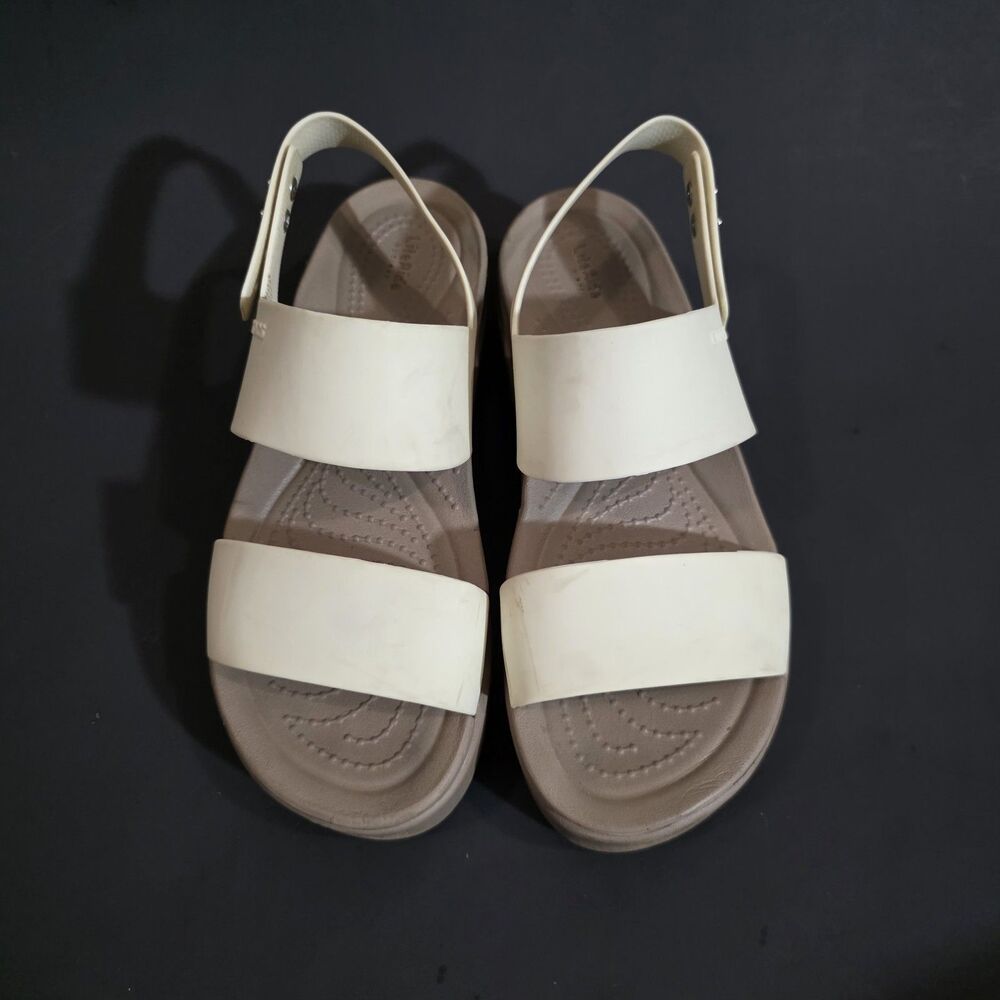 Crocs Brookyn Platform Sandals Beige sz 7